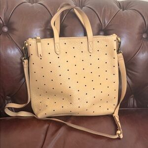 Madewell Perforated Tan Leather Tote